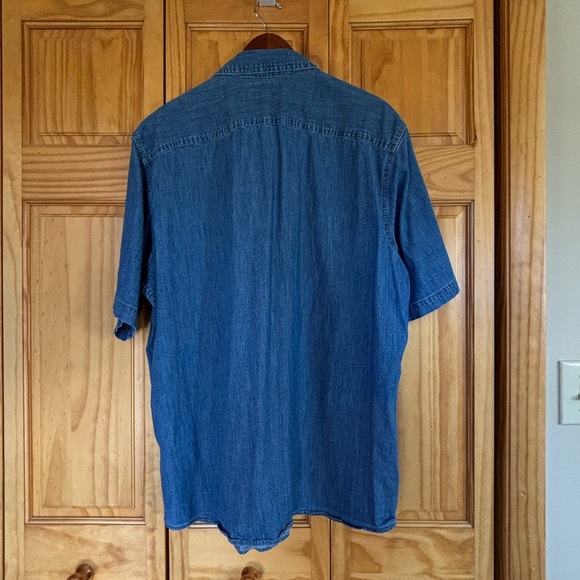Wrangler Denim Button Down Short Sleeve Shirt, Size XL - Picture 7 of 7